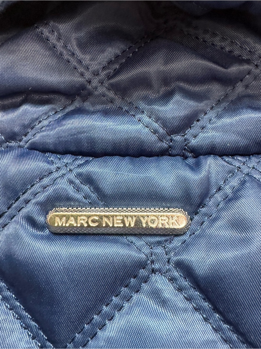 Marc New York Andrew Marc Diamond Quilted Navy Full Zip Up Jacket - Picture 7 of 13